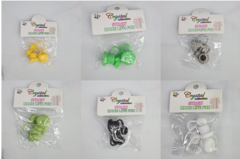 12 Straw Toppers / Caps / Covers / Lids in 6 Fun Colors!